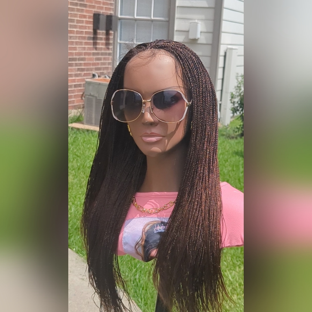 Tiny braided frontal lace wig